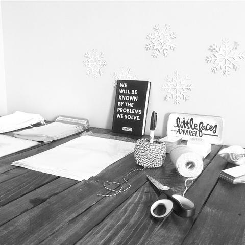 Little Faces Apparel Shipping Station